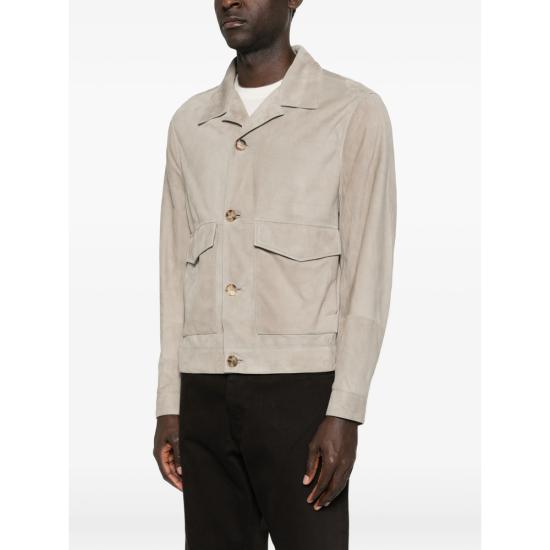 26SS 브루넬로 쿠치넬리 가죽 자켓 MPCFN2064 C8087 NEUTRALS - BRUNELLO CUCINELLI