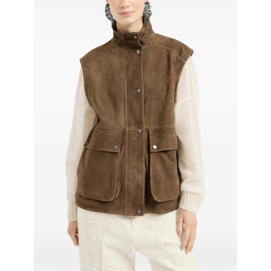 26SS 브루넬로 쿠치넬리 베스트 MPCAI7972 C8921 BROWN - BRUNELLO CUCINELLI