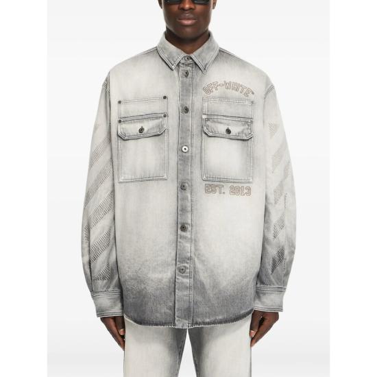26SS 오프화이트 데님 자켓 44MYD05VS26 D003 020 GREY