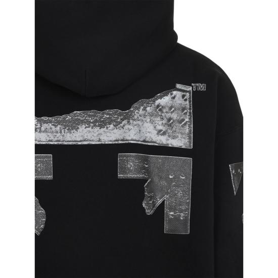 26SS 오프화이트 후드 티셔츠 44MBB085S26 F001 001 BLACK - OFF WHITE