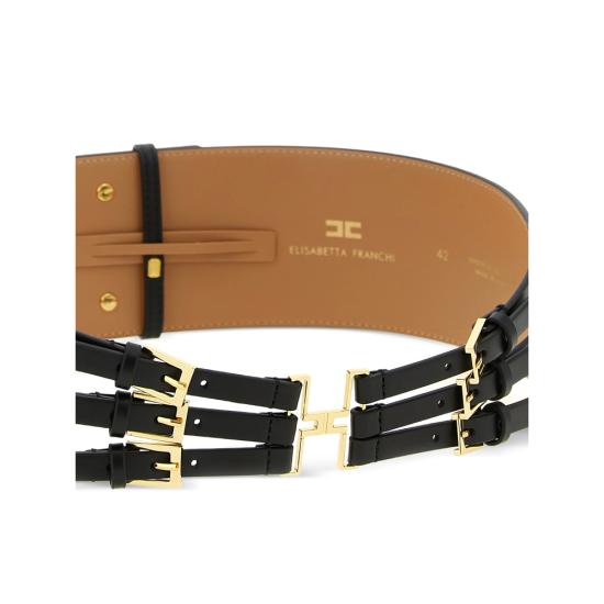26SS 엘리자베타프랜치 레귤러 벨트 CT10S62E2 110 BLACK - ELISABETTA FRANCHI