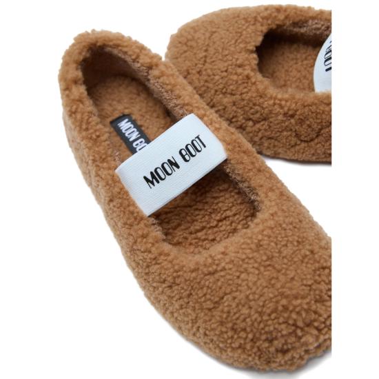 26SS 문부츠 시어링 퍼 발레리나 플랫슈즈 80D2400010 M008 BROWN - MOON BOOT