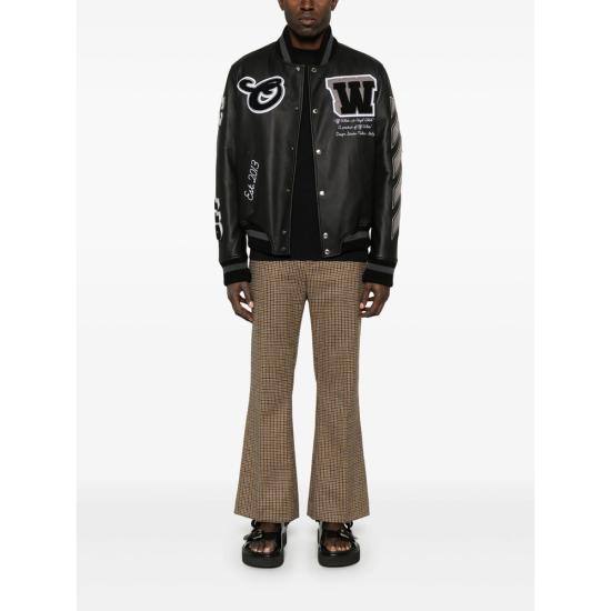 26SS 오프화이트 봄버 자켓 OMJA122C99LE A004 1010 BLACK - OFF WHITE