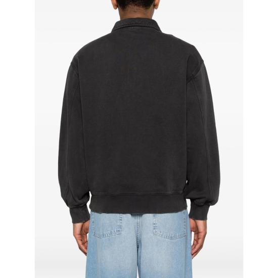 26SS 칼하트 하프 집 디트로이트 스웨트셔츠 I036350 8906 BLACK - CARHARTT