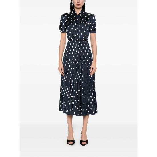 26SS 셀프 포트레이트 원피스 SS26 200M N NAVY BLUE WHITE - SELF PORTRAIT