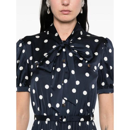 26SS 셀프 포트레이트 원피스 SS26 200M N NAVY BLUE WHITE - SELF PORTRAIT