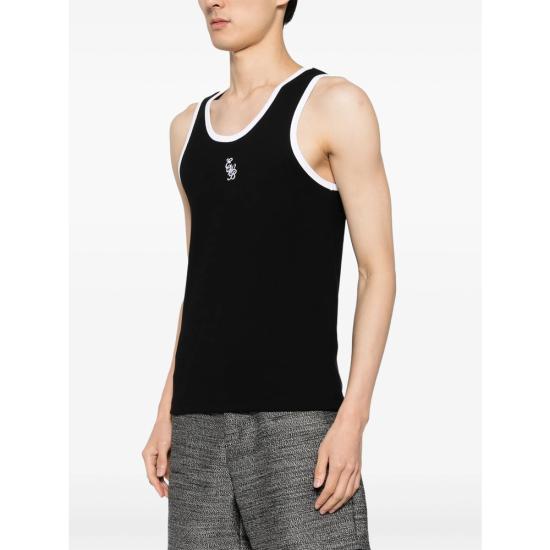 26SS 어니스트 더블유 베이커 민소매 티셔츠 TS05 F08 BLKWH BLACK WHITE - ERNEST W. BAKER