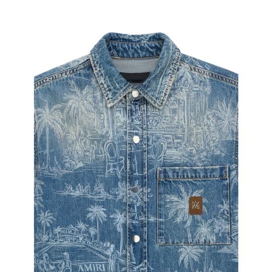 26SS 아미리 셔츠 AMTOSH1121 HAIND BLUE WHITE - AMIRI