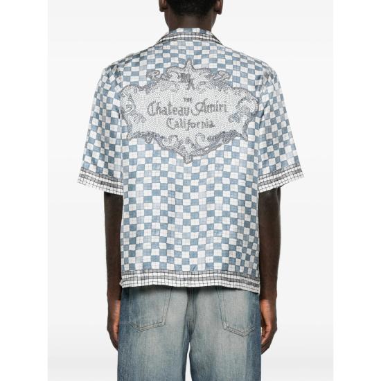 26SS 아미리 셔츠 AMTOSH1078 STEEL BLUE WHITE - AMIRI