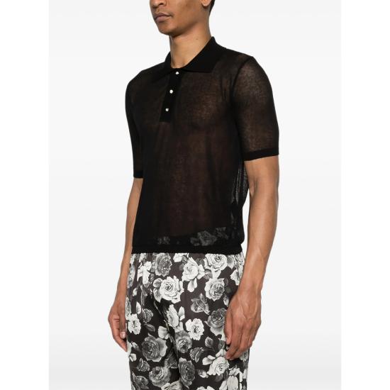 26SS 어니스트 더블유 베이커 폴로 티셔츠 KN144B EM28 BLACK - ERNEST W. BAKER