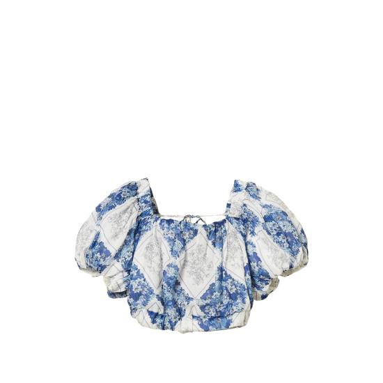 26SS 트윈셋 블라우스 261TP213D 13405 WHITE BLUE