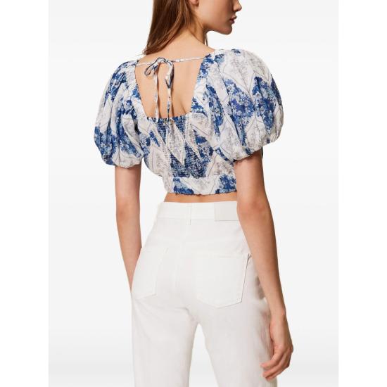 26SS 트윈셋 블라우스 261TP213D 13405 WHITE BLUE - TWINSET