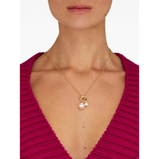 26SS 살바토레 페라가모 목걸이/팬던트 760806 0780390 ORGWH GOLD - SALVATORE FERRAGAMO