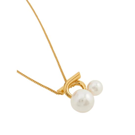 26SS 살바토레 페라가모 목걸이/팬던트 760806 0780390 ORGWH GOLD - SALVATORE FERRAGAMO