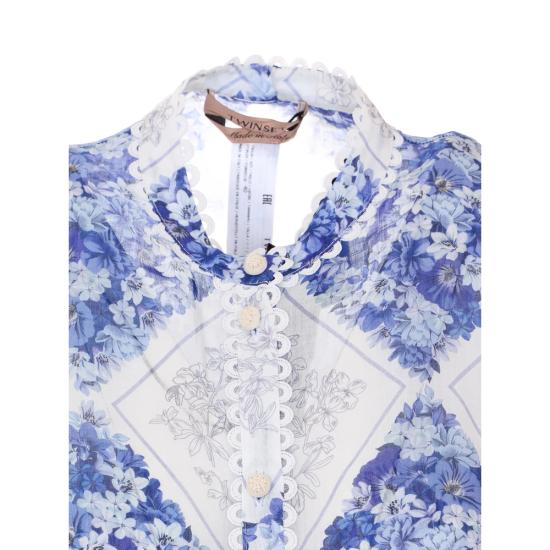 26SS 트윈셋 셔츠 261TP213C 13405 WHITE BLUE - TWINSET