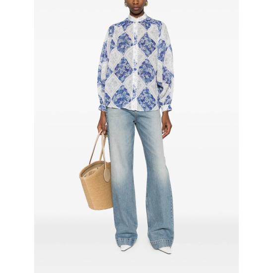 26SS 트윈셋 블라우스 261TP213E 13405 BLUE WHITE - TWINSET