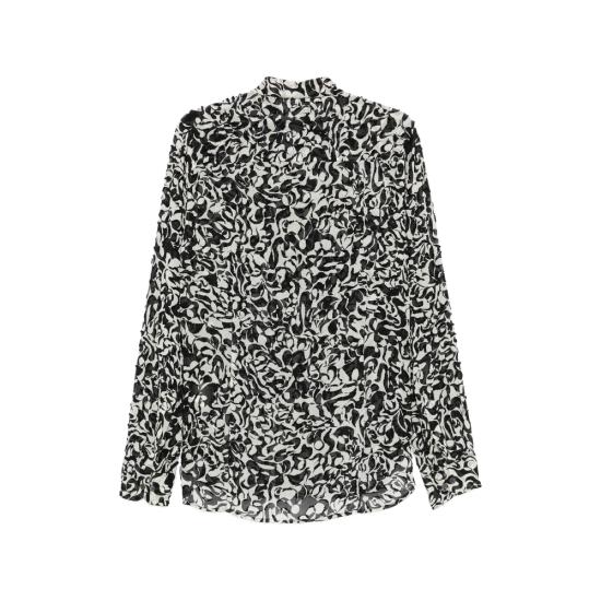 26SS 드리스 반 노튼 셔츠 3006 020728 900 WHITE BLACK - DRIES VAN NOTEN