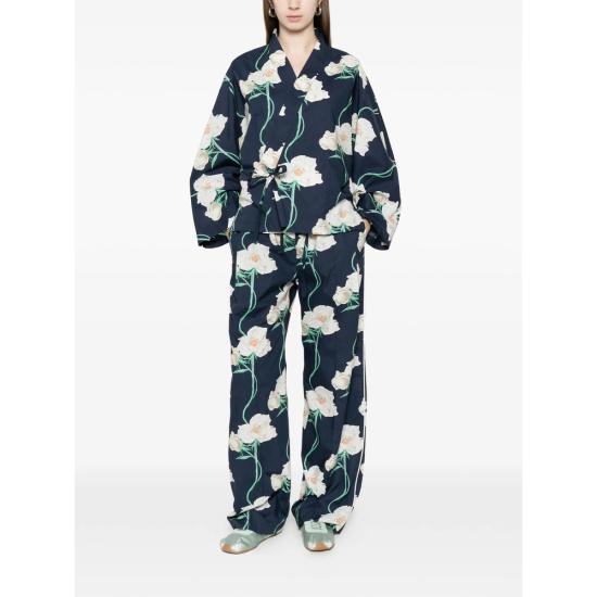 26SS 겐조 스트레이트 팬츠 FG52PA1239O2 76 BLUE WHITE - KENZO