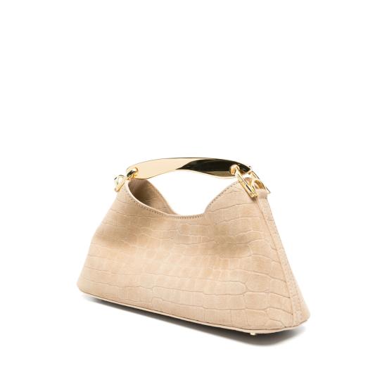 26SS 엘렘 토트백 MINI BOOMERANG CROCO SUED BEIGE NEUTRALS - ELLEME