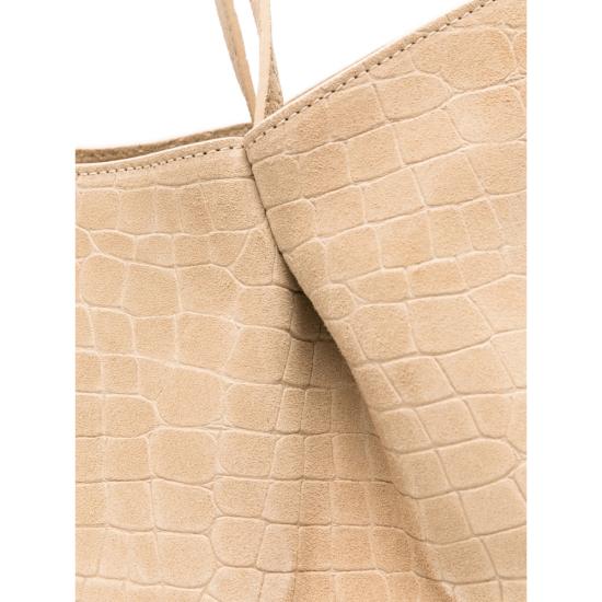 26SS 엘렘 토트백 DIMPLE TOTE CROCO SUED BEIGE NEUTRALS - ELLEME