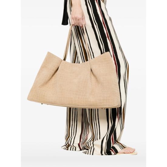 26SS 엘렘 토트백 DIMPLE TOTE CROCO SUED BEIGE NEUTRALS - ELLEME