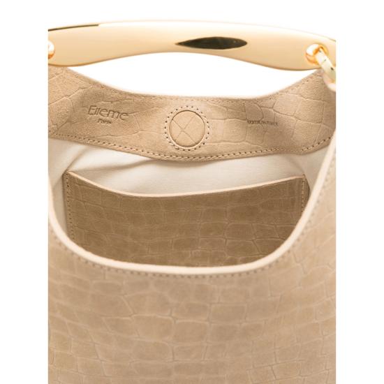 26SS 엘렘 토트백 SMALL BOOMERAN CROCO SUED BEIGE NEUTRALS - ELLEME