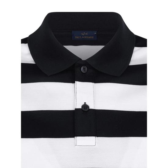 26SS 폴앤샤크 폴로 티셔츠 99311002 164 BLACK WHITE - PAUL & SHARK