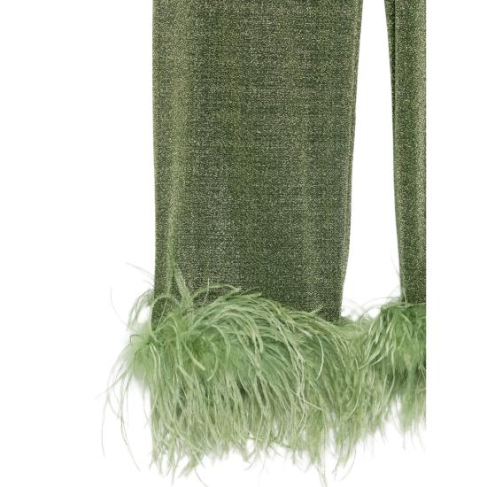 26SS 오세리 스트레이트 팬츠 LPF261 LUREX PLUM GREEN - OSÉREE