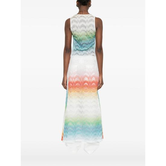 26SS 미소니 비치웨어 MS26SQ0C BR014H SM9X1 WHITE GREEN - MISSONI