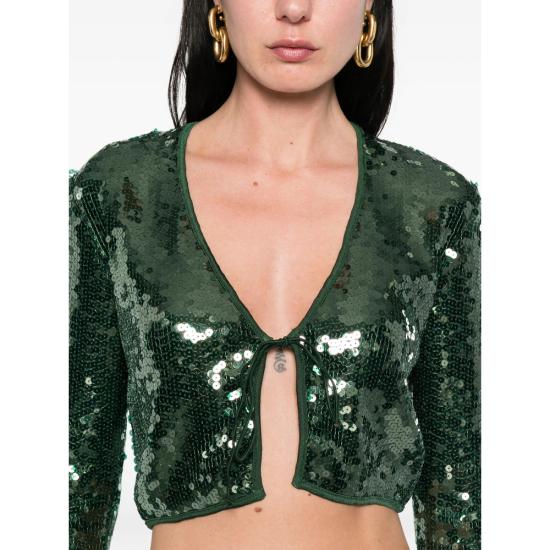 26SS 오세리 블라우스 MRS261 SEQUINS GREEN - OSÉREE