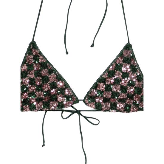 26SS 오세리 비키니 수영복 CKS261 SEQUINS GREPK GREEN PINK - OSÉREE