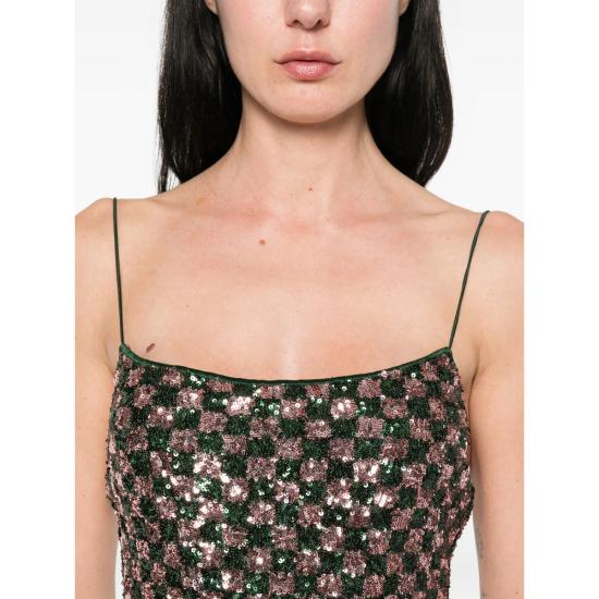 26SS 오세리 숏 원피스 CDS261 SEQUINS GREPK GREEN PINK - OSÉREE