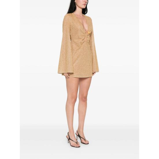 26SS 오세리 숏 원피스 HFS261 LUREX GOLD NEUTRALS - OSÉREE