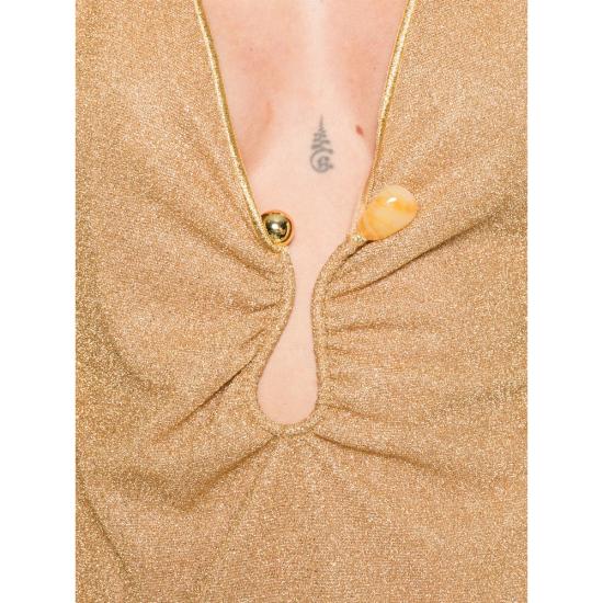 26SS 오세리 숏 원피스 HFS261 LUREX GOLD NEUTRALS - OSÉREE