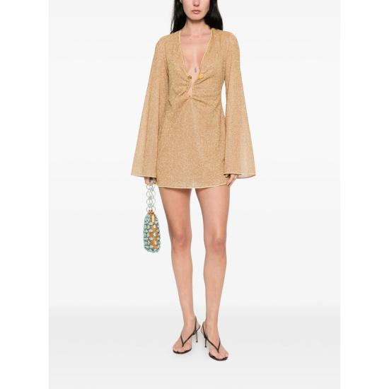 26SS 오세리 숏 원피스 HFS261 LUREX GOLD NEUTRALS - OSÉREE