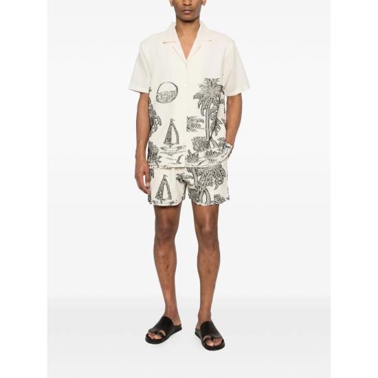 26SS 메종 라비쉬 숏팬츠 ZMHERELLEPALM OFWHI NEUTRALS BLACK - MAISON LABICHE