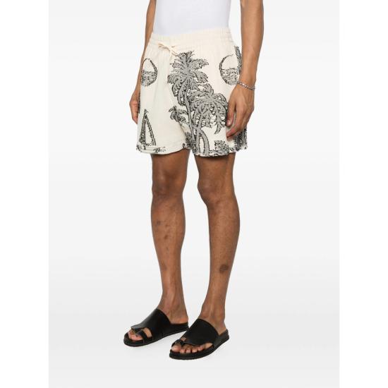 26SS 메종 라비쉬 숏팬츠 ZMHERELLEPALM OFWHI NEUTRALS BLACK - MAISON LABICHE