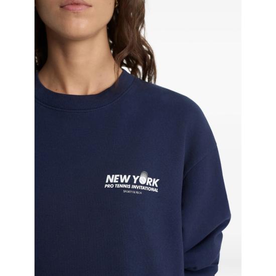 26SS 스포티앤리치 긴팔 티셔츠 ST07161428BL DKNAV BLUE - SPORTY & RICH