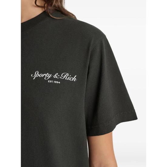 26SS 스포티앤리치 탑 TO04365262BA FADBK BLACK WHITE - SPORTY & RICH