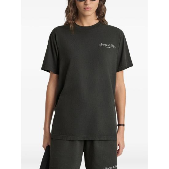 26SS 스포티앤리치 탑 TO04365262BA FADBK BLACK WHITE - SPORTY & RICH