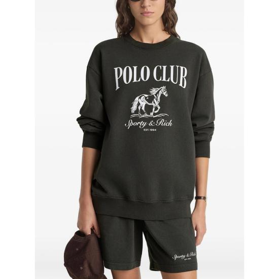 26SS 스포티앤리치 긴팔 티셔츠 ST07165261BA FADBK GREY - SPORTY & RICH