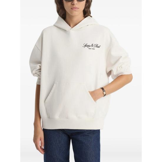 26SS 스포티앤리치 후드 티셔츠 ST09165232WH ECRU NEUTRALS - SPORTY & RICH
