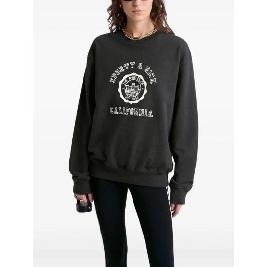 26SS 스포티앤리치 긴팔 티셔츠 ST07164508BA FADBK BLACK - SPORTY & RICH