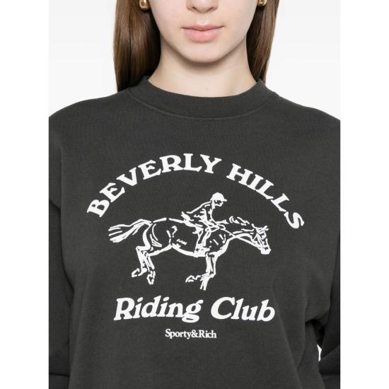 26SS 스포티앤리치 긴팔 티셔츠 ST07164255BA FADBK BLACK - SPORTY & RICH