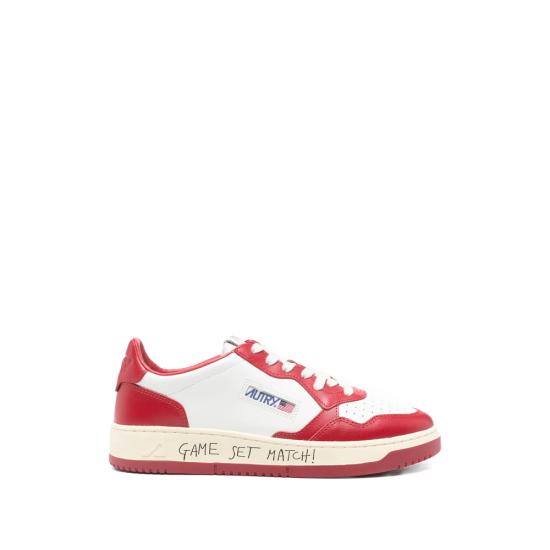 26SS 오트리 메달리스트 로우 스니커즈 AULM BH07 WHITE RED
