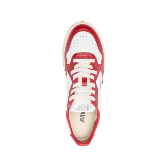 26SS 오트리 메달리스트 로우 스니커즈 AULM BH07 WHITE RED - AUTRY