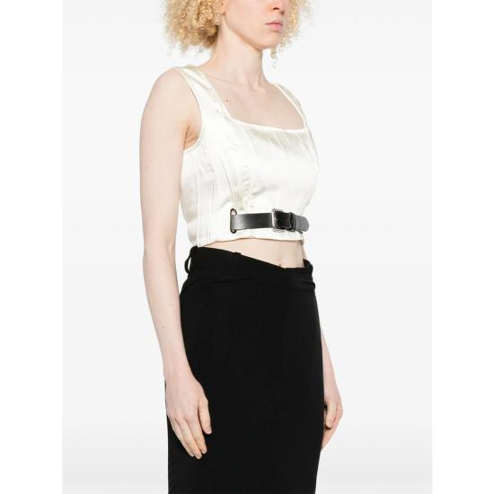 26SS 스포트막스 민소매 티셔츠 SPXZIGRINO 436 001 WHITE - SPORTMAX