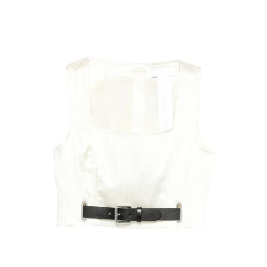 26SS 스포트막스 민소매 티셔츠 SPXZIGRINO 436 001 WHITE