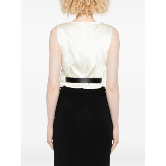 26SS 스포트막스 민소매 티셔츠 SPXZIGRINO 436 001 WHITE - SPORTMAX