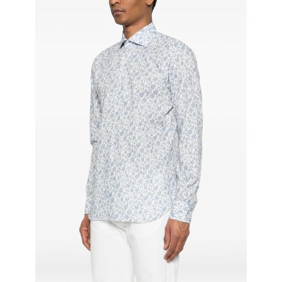 26SS 발바 셔츠 54048 0001 WHITE BLUE - BARBA